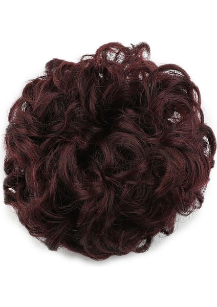 Yoğun Saçlı Lastikli Topuz Toka - Koyu Kızıl fiyatları