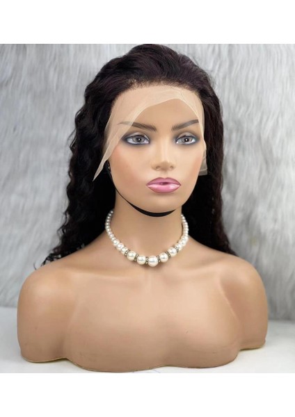 Gerçek Front Lace Tül Peruk - Derin Dalgalı - Doğal 50-55CM fiyatları