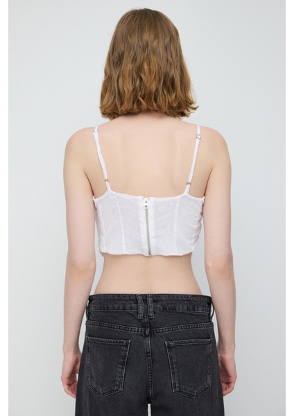Taş Kaplamalı Crop Top