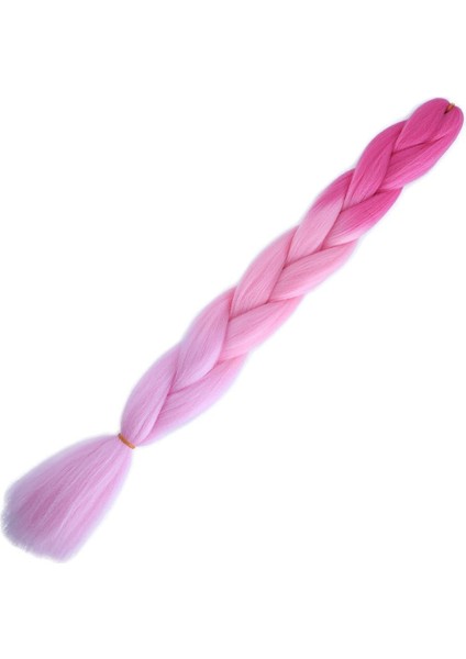 Afrika Örgülük Ombreli Sentetik Saç 100 Gr. - Koyu Pembe / Açık Pembe / Pembe