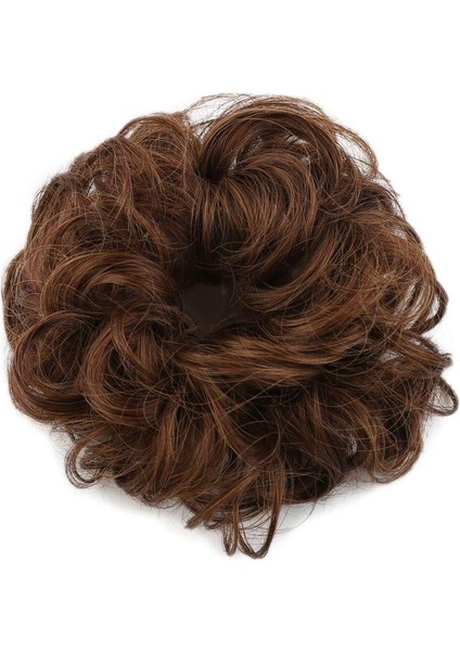 Saçlı Lastikli Topuz Toka - Karamel fiyatları