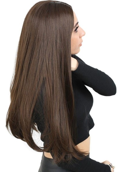Fiber Sentetik Uzun Düz Peruk - Açık Kahve fiyatları