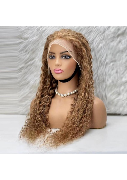 Afro Dalga Front Lace Gerçek Tül Peruk - Balköpüğü - 70-75CM