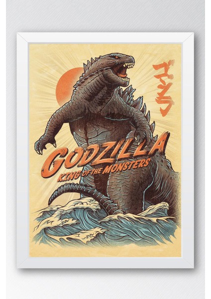 Godzilla King Of The Monsters Çerçeveli Tablo - Film Posteri Tablo