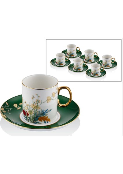 Blossoms 2'li Kahve Fincan Coffee Cups Set Decorative Porselen