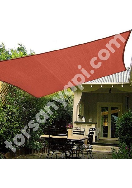 Gölgelik Çardak Filesi – 180GR 95LIK File– Kiremit Renk – Şeritli Halkalı - 6 Metre x 19 Metre