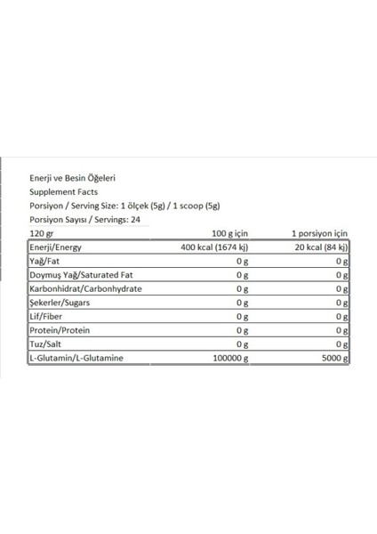 Glutamine 120G