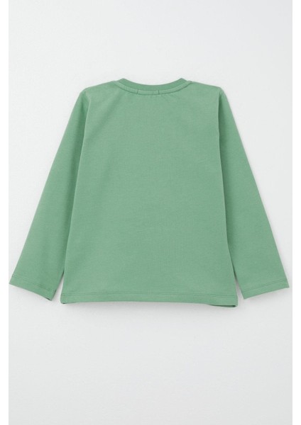 Erkek Bebek Uzun Kollu Tişört Hip Hop Ayıcık Nakışlı 9 Ay-3 Yaş, Mint Yeşili fiyatları