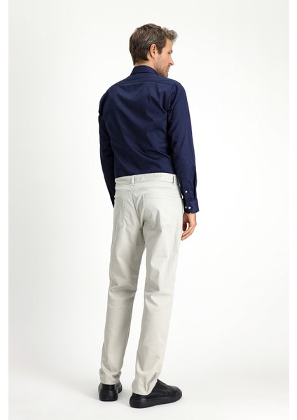 Regular Fit Likralı Kanvas / Chino Pantolon