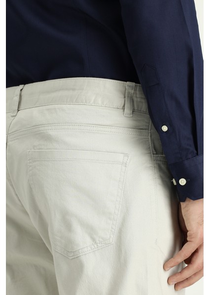 Regular Fit Likralı Kanvas / Chino Pantolon
