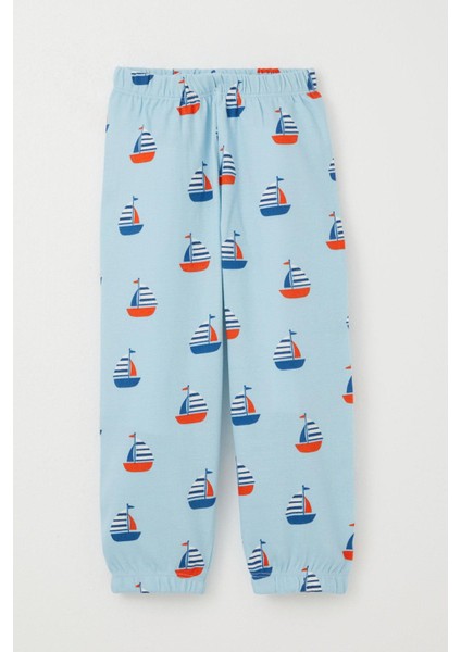 Erkek Çocuk Pijama Takımı Yelken Desenli 1-3 Yaş, Açık Mavi modelleri