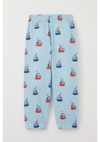 Erkek Çocuk Pijama Takımı Yelken Desenli 1-3 Yaş, Açık Mavi indirimleri