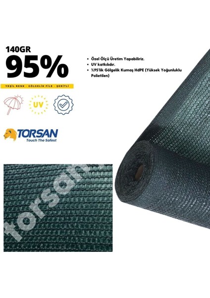 File Gölgelik – 95 Lik Gölgelik Çadır – Yeşil Çit Filesi - 4 Metre x 90 Metre