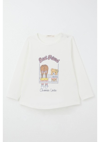 Kız Bebek Taytlı Takım Arkadaş Temalı Taytı Fiyonklu 9 Ay-3 Yaş, Ekru fiyatları