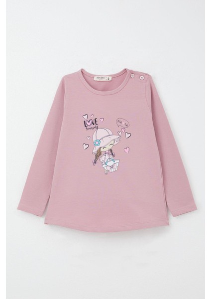 Kız Bebek Taytlı Takım Havalı Kız Baskılı Taytı Fiyonklu 9 Ay-3 Yaş, Gülkurusu fiyatları