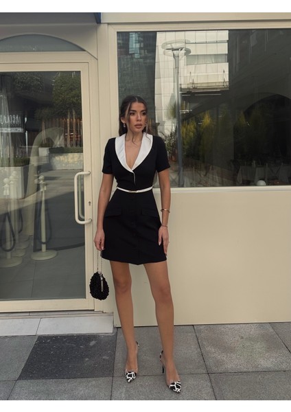 Pamela Atlas Mini Kemerli Elbise