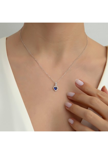Sevgililer Günü Kutusu, Usho Jewelry, 925 Ayar Gümüş Pırlanta Modeli Kalp Kolye, Kadın Kolye modelleri