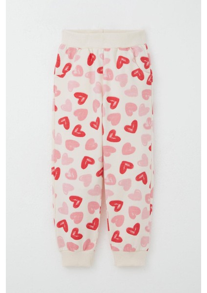 Kız Bebek Eşofman Takım Kalp Rüyası Omuzu Fırfırlı 9 Ay-3 Yaş, Krem modelleri