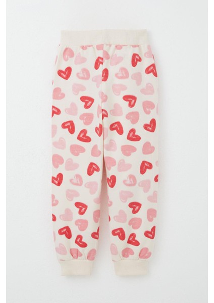 Kız Bebek Eşofman Takım Kalp Rüyası Omuzu Fırfırlı 9 Ay-3 Yaş, Krem indirimleri