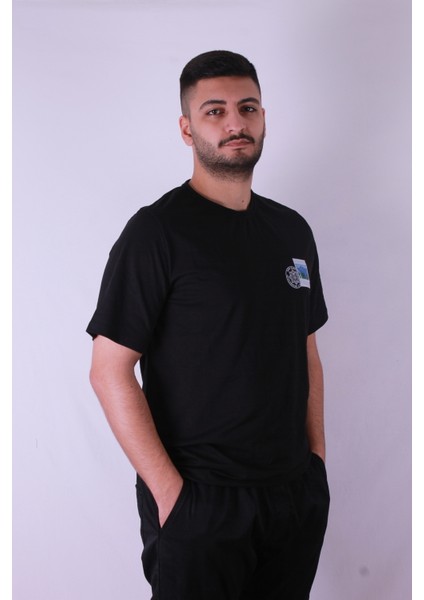 Ausgabetag Dağ Baskı Siyah Erkek T-Shirt fiyatları