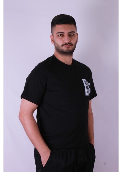 Quit Talking Baskı Siyah Erkek T-Shirt