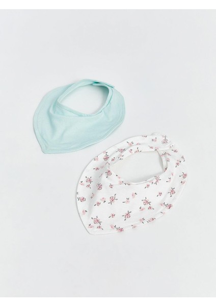 Lcw Baby Baskılı Kız Bebek Mama Önlüğü 2'li