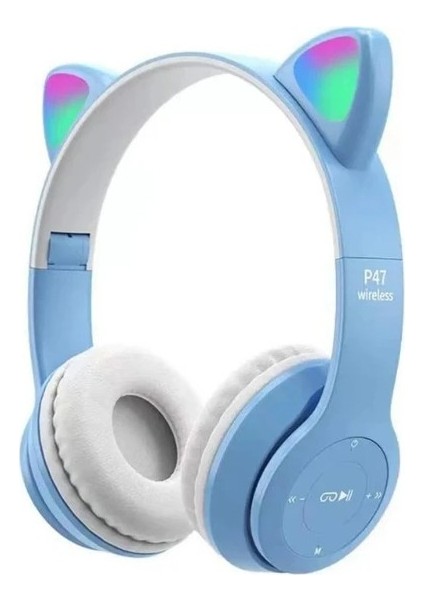 SW88 Renkli Işıklı Katlanabilir Bluetooth Kulaklık