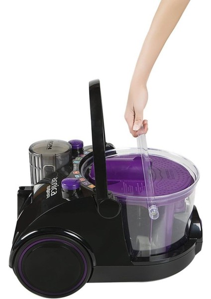 Bora Su Filtreli Süpürge - 850W, Hepa 13 Filtre, Elektronik Emiş Gücü, Mor Renk