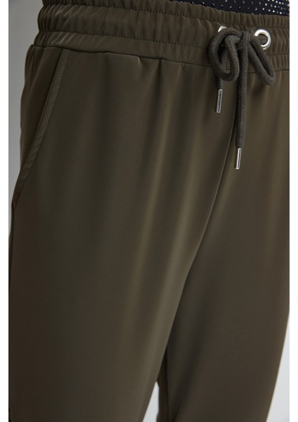 Suni Deri Jogging Fit Pantolon