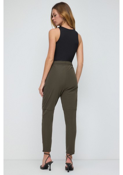 Suni Deri Jogging Fit Pantolon