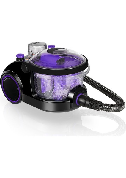 Bora Su Filtreli Süpürge - 850W, Hepa 13 Filtre, Elektronik Emiş Gücü, Mor Renk