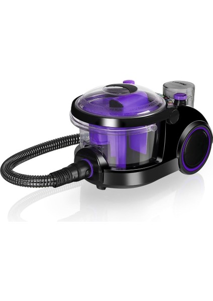 Bora Su Filtreli Süpürge - 850W, Hepa 13 Filtre, Elektronik Emiş Gücü, Mor Renk