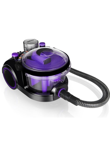 Bora Su Filtreli Süpürge - 850W, Hepa 13 Filtre, Elektronik Emiş Gücü, Mor Renk