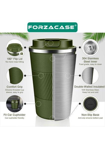 304 Paslanmaz Çelik 500 ml 6 Saat Sıcak Soğuk Tutan Çay Kahve Su Termosu - FC943