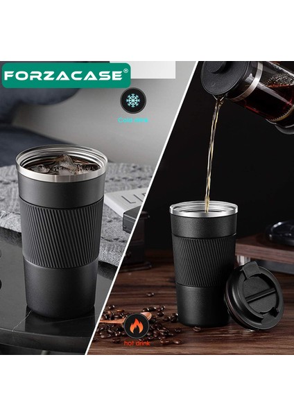 304 Paslanmaz Çelik 500 ml 6 Saat Sıcak Soğuk Tutan Çay Kahve Su Termosu - FC943