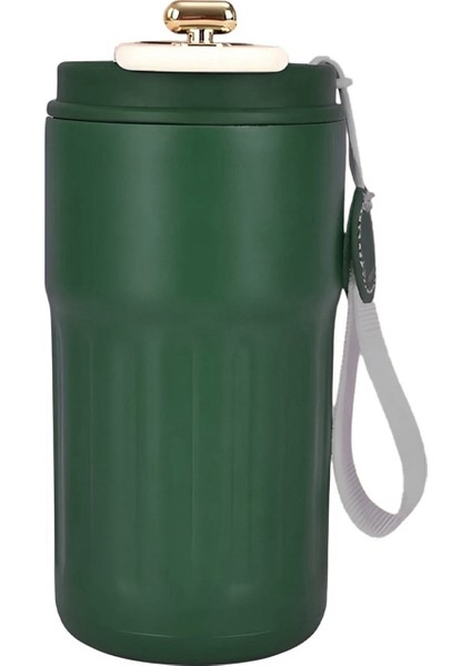 316 Paslanmaz Çelik Termometreli 450 ml 6 Saat Sıcak Soğuk Tutan Çay Kahve Termosu - FC944