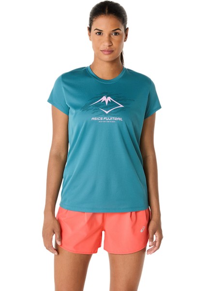 Fujitrail Logo Ss Top Kadın Mavi Kısa Kollu Tshirt 2012C971-425