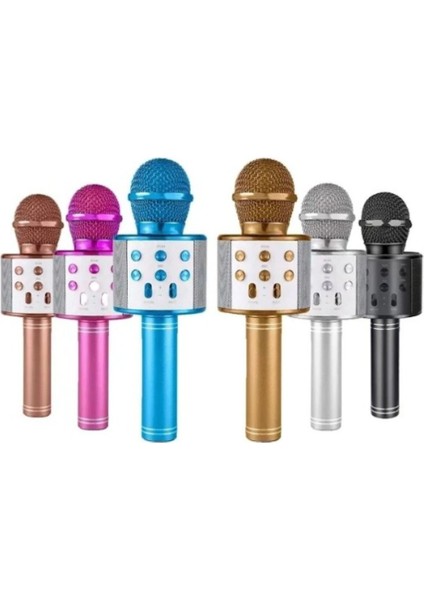 TV50 Karaoke Mikrofon Dahili Hoparlörlü Usb+Aux+Flash+Tf Kart Destekli Karaoke Mikrafon