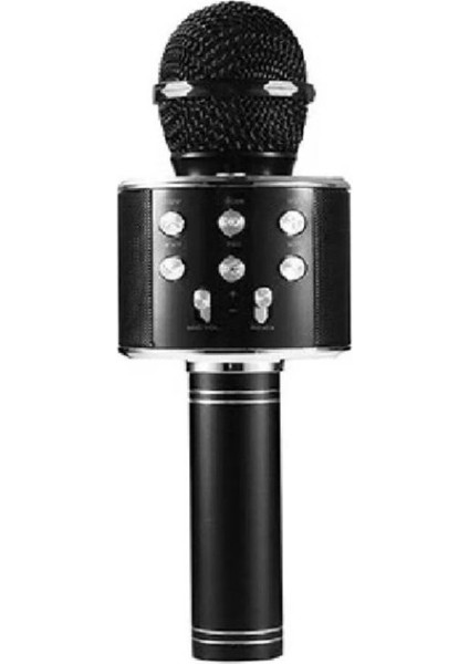 TV50 Karaoke Mikrofon Dahili Hoparlörlü Usb+Aux+Flash+Tf Kart Destekli Karaoke Mikrafon