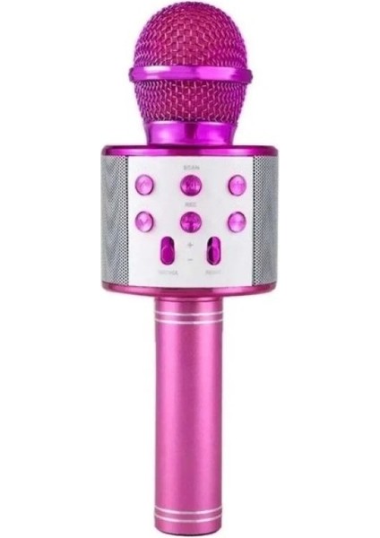 TV50 Karaoke Mikrofon Dahili Hoparlörlü Usb+Aux+Flash+Tf Kart Destekli Karaoke Mikrafon