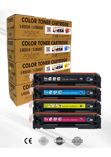Canon I-Sensys MF742CDW Muadil Toner Seti Çipsiz