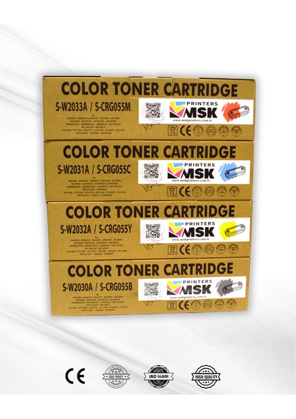 Canon I-Sensys MF742CDW Muadil Toner Seti Çipsiz