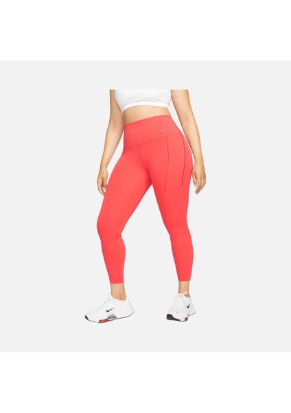 Dri-Fit Universa Medium-Support High-Waisted 7/8 Training Kadın Yüksek Bel Kırmızı Spor Tayt DQ5897