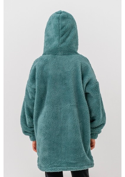Unisex Kapüşonlu Çocuk Sweatshırt Çift Taraflı Giyilebilir Ev Battaniyesi modelleri