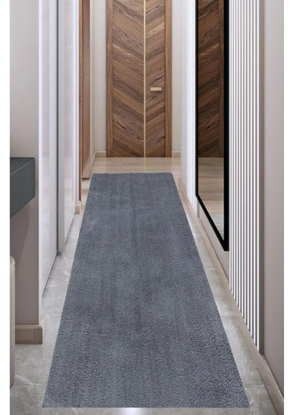 Microfiber Antrasit Dokuma Halı Yumuşak Dokulu Puffy Halı Shaggy Kalitesinde Ultra Konfor