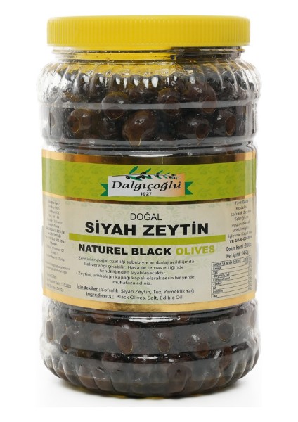 Siyah Çevirme Yuvarlama Sele Zeytin Az Tuzlu Orta Etli 2000 cc