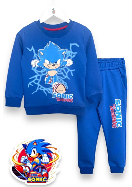 Sonic Baskılı Erkek Çocuk Sweatshirt / Eşofman Takımı