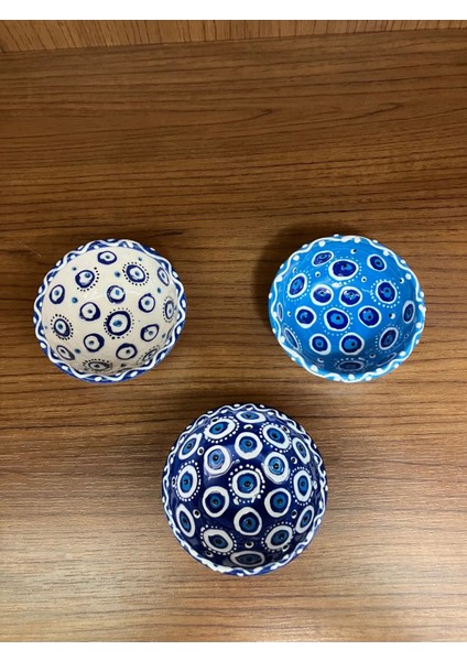 Nazar Kase Seramik Sosluk Çerezlik Lokumluk Reçellik El Yapımı 3’lü fiyatları