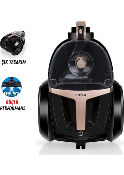 Cyclone Toz Torbasız Elektrikli Süpürge - 750W, Kolay Temizlik ve Ergonomik Tasarım