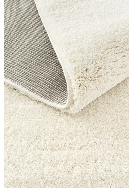 Microfiber Krem Dokuma Halı Yumuşak Dokulu Puffy Halı Shaggy Kalitesinde Ultra Konfor